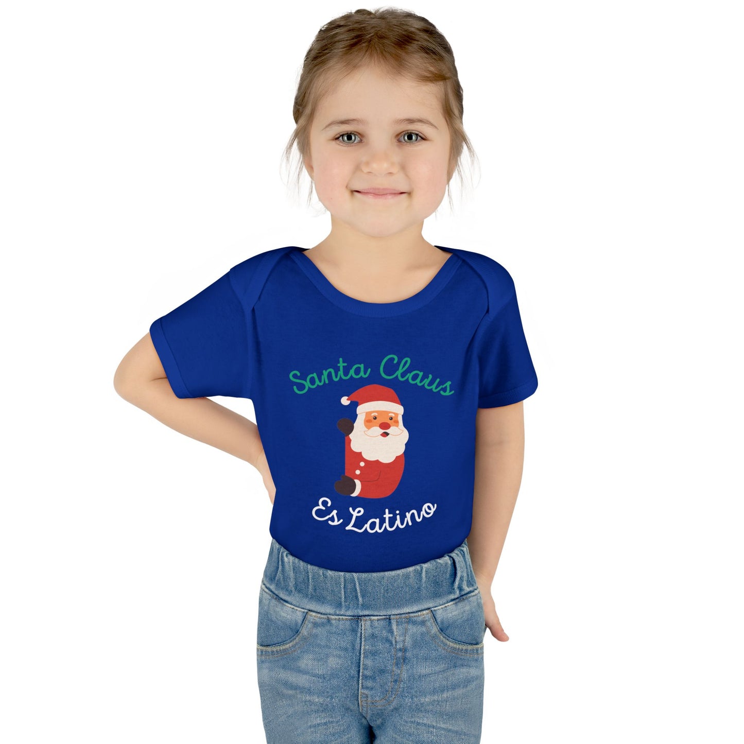 Santa Claus Red Infant Baby Rib Bodysuit