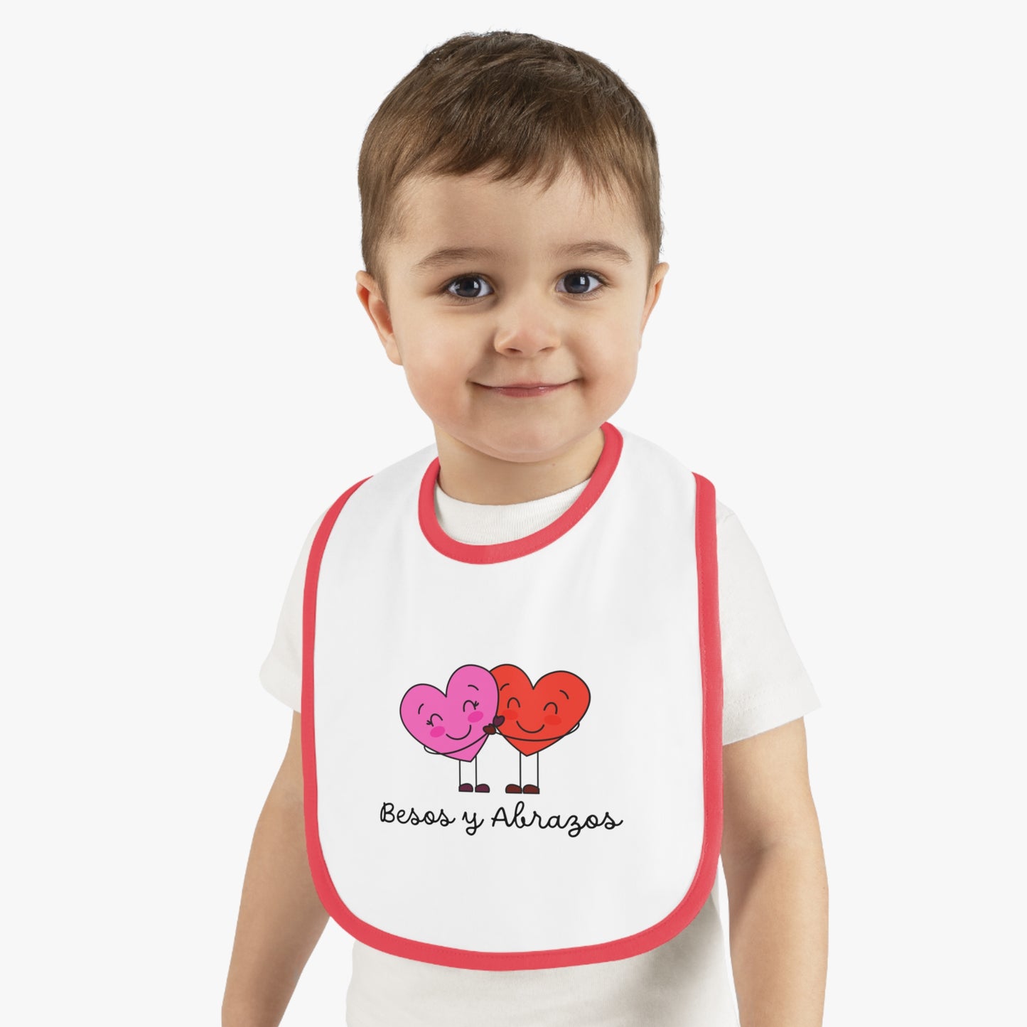 Besos Baby Contrast Trim Jersey Bib