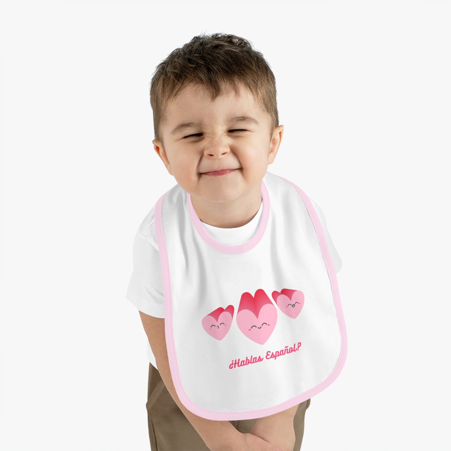 Hablas Baby Contrast Trim Jersey Bib