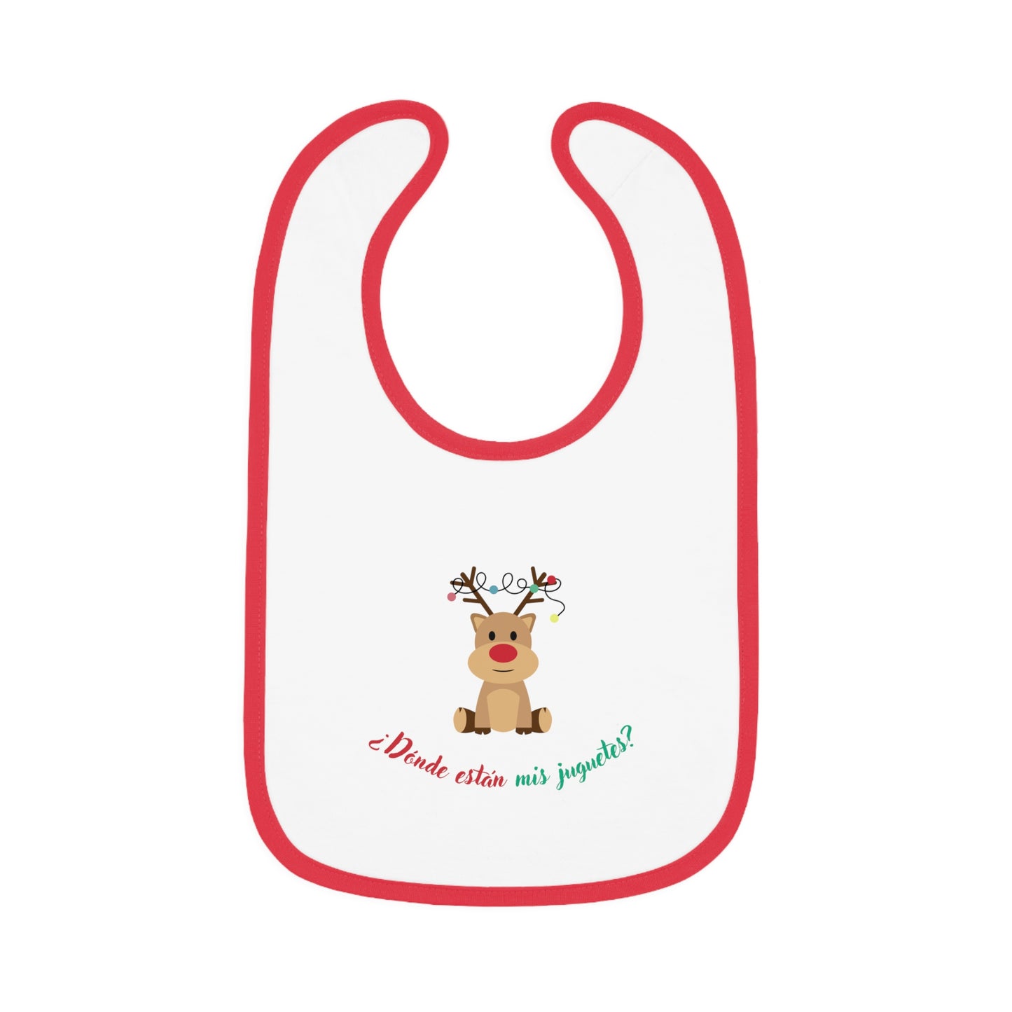 Mis Juguetes Baby Contrast Trim Jersey Bib
