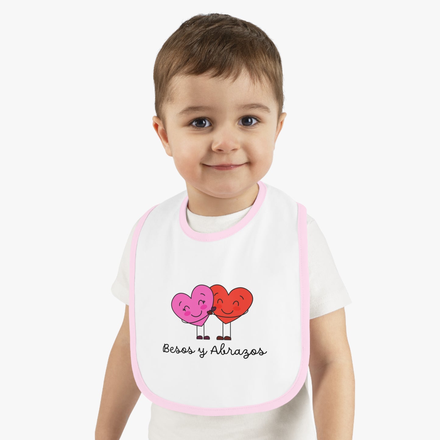 Besos Baby Contrast Trim Jersey Bib