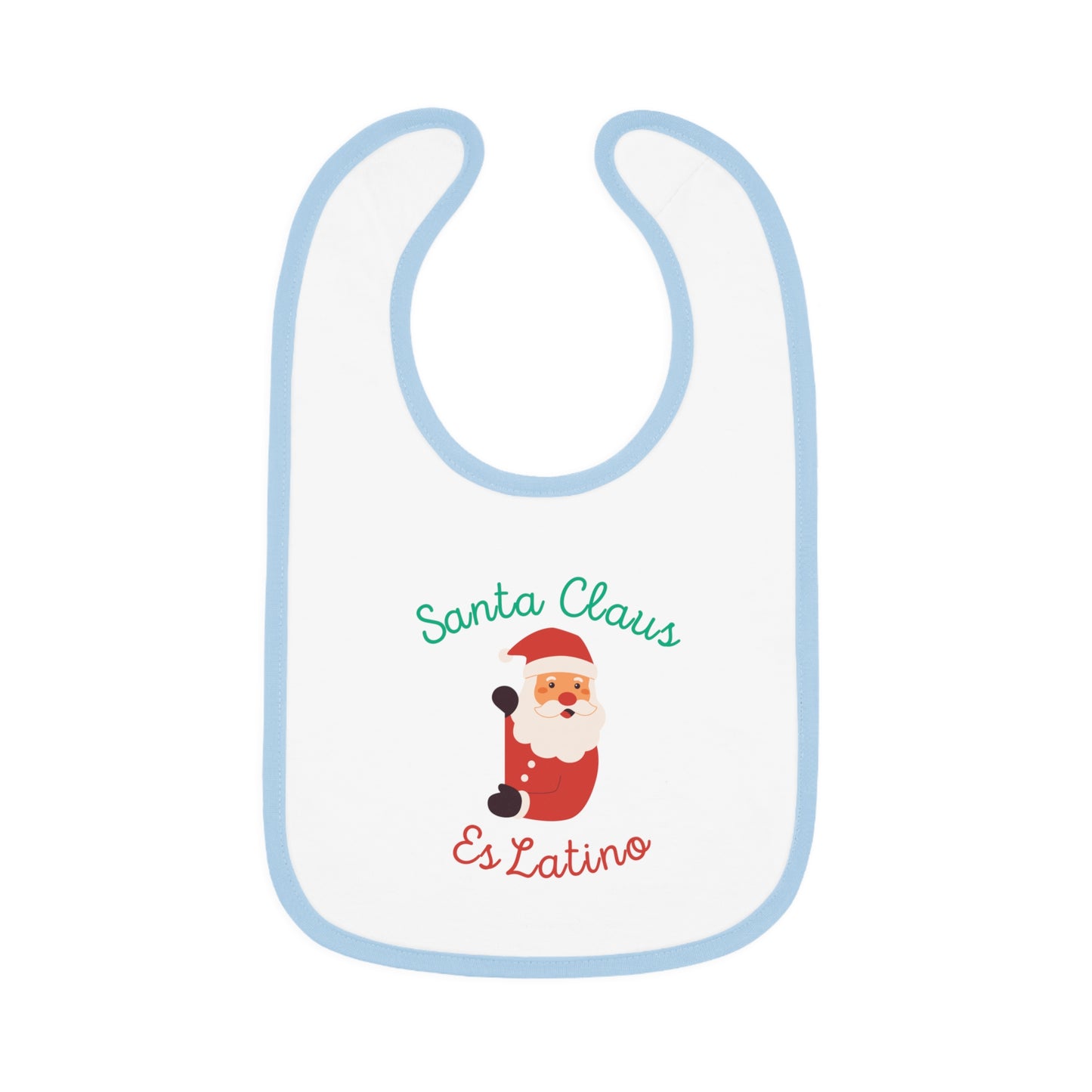 Santa Claus Baby Contrast Trim Jersey Bib