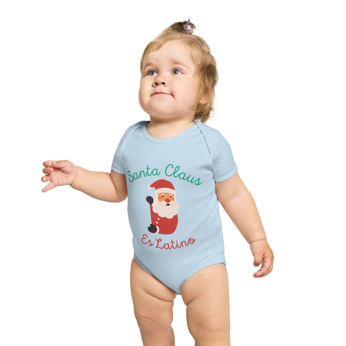 Santa Claus Short Sleeve Baby Bodysuit