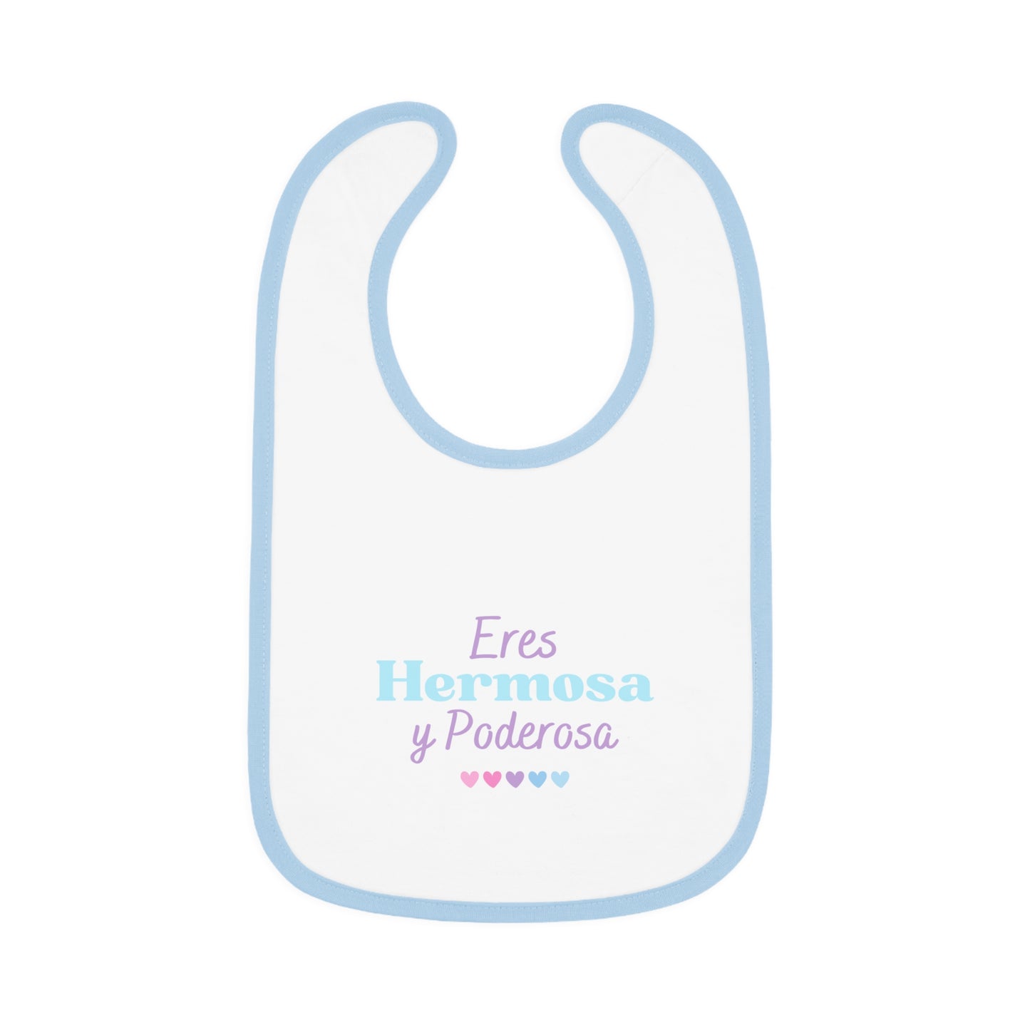 Eres Hermosa Baby Contrast Trim Jersey Bib