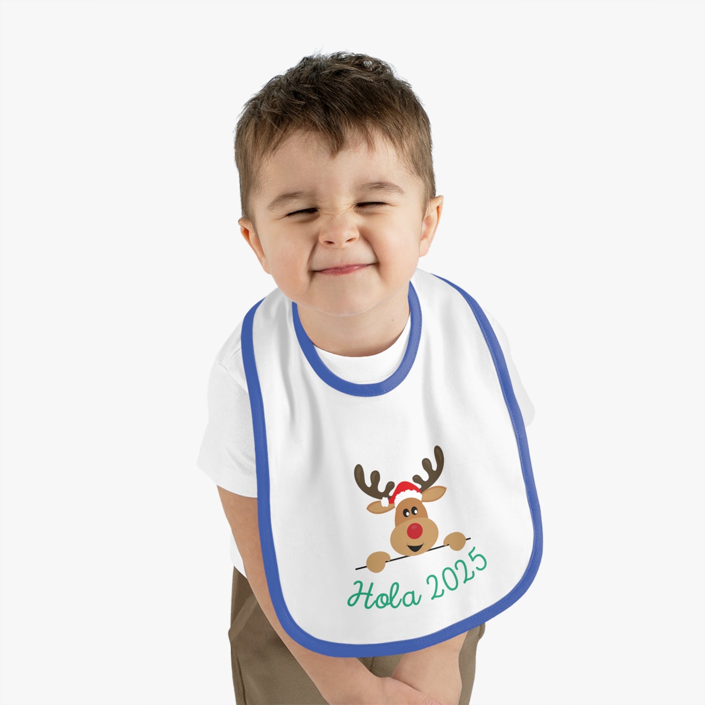 Hola 2025 Baby Contrast Trim Jersey Bib