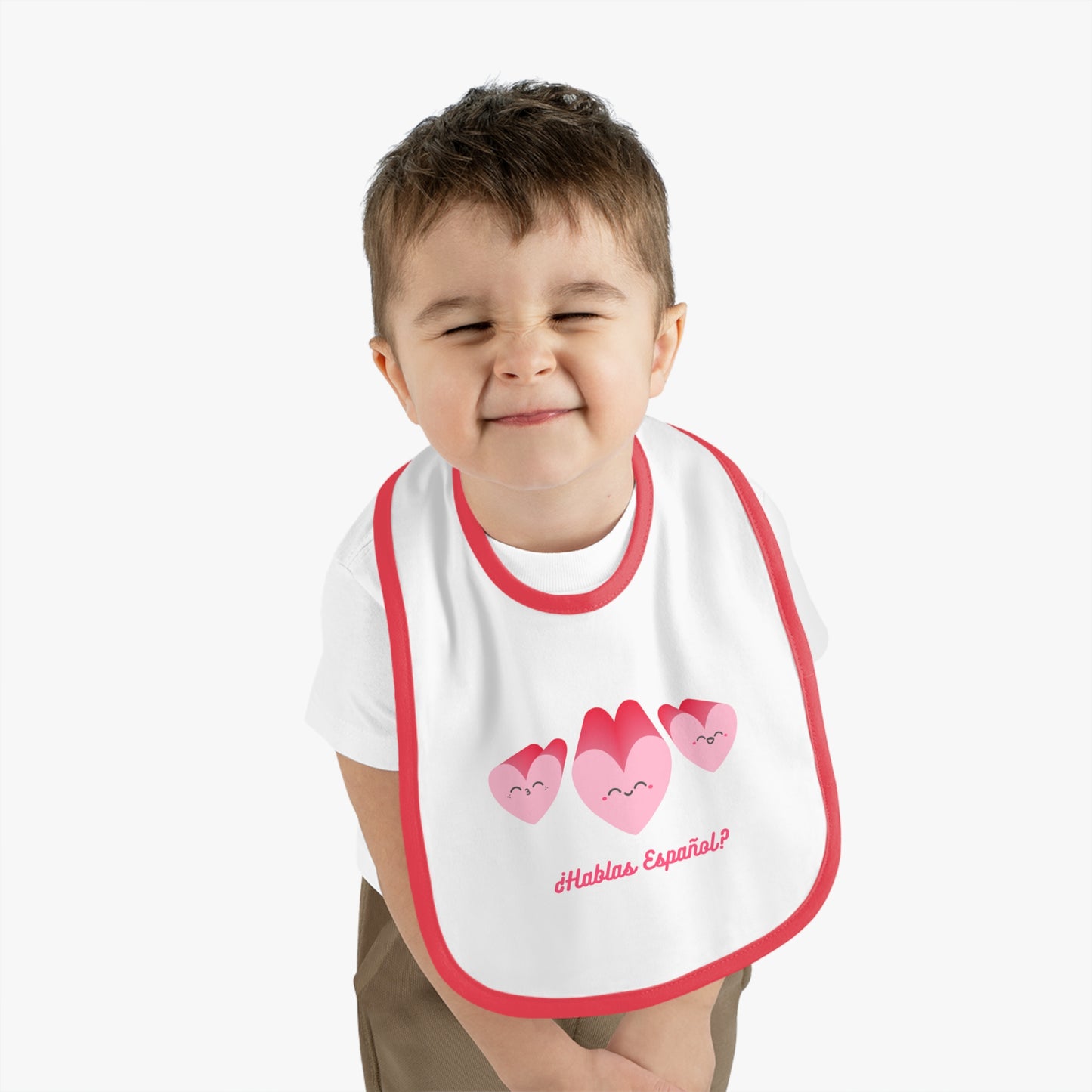 Hablas Baby Contrast Trim Jersey Bib