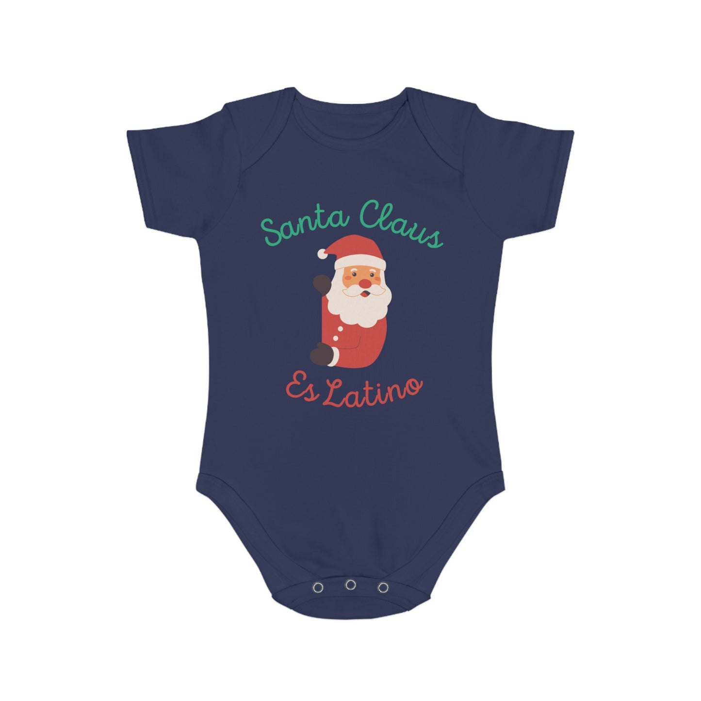 Santa Claus Short Sleeve Baby Bodysuit