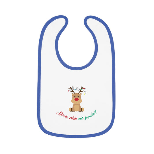 Mis Juguetes Baby Contrast Trim Jersey Bib