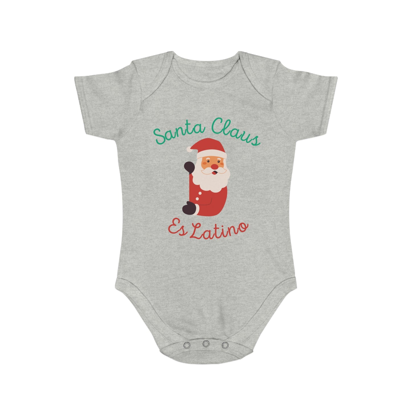 Santa Claus Short Sleeve Baby Bodysuit