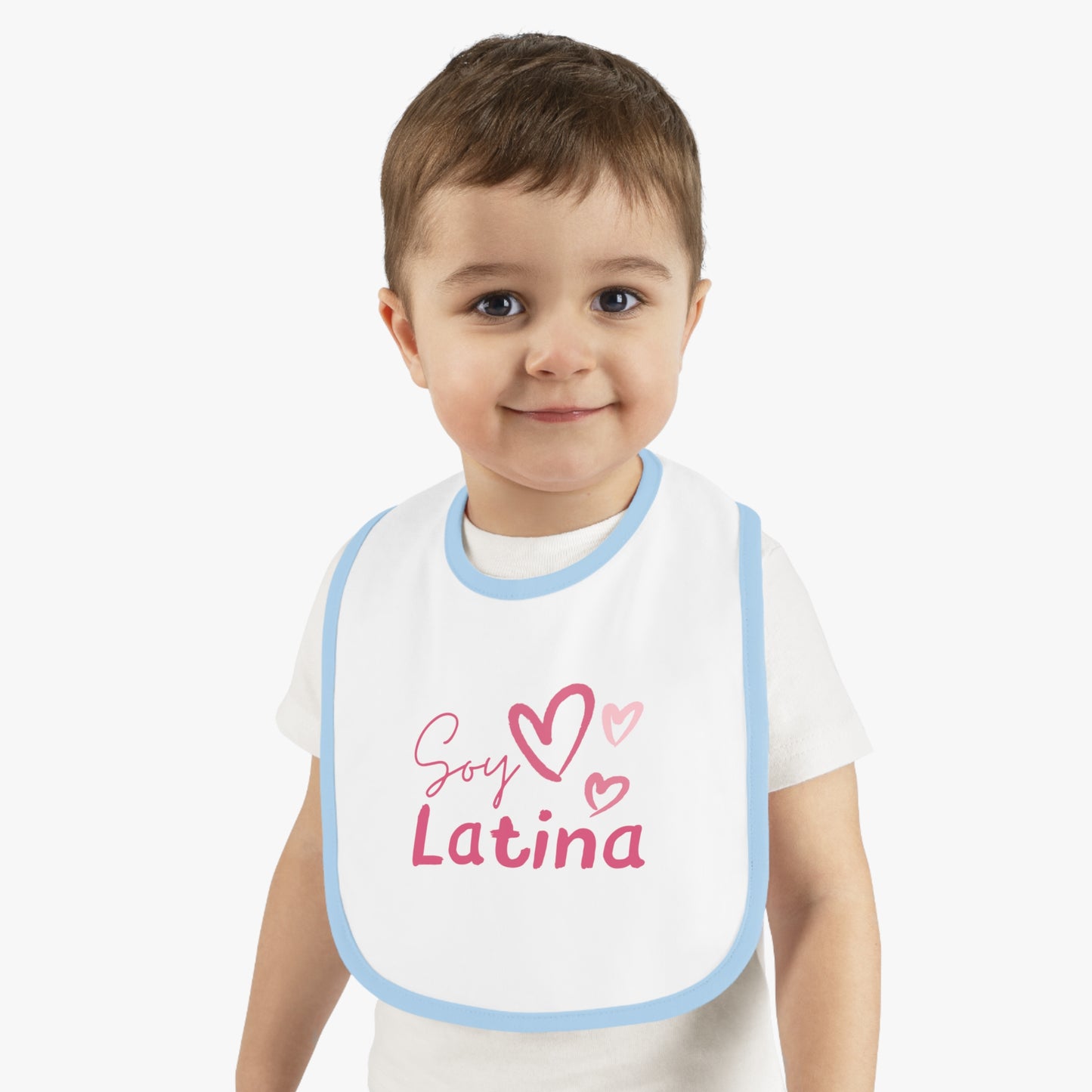 Soy Latina Baby Contrast Trim Jersey Bib