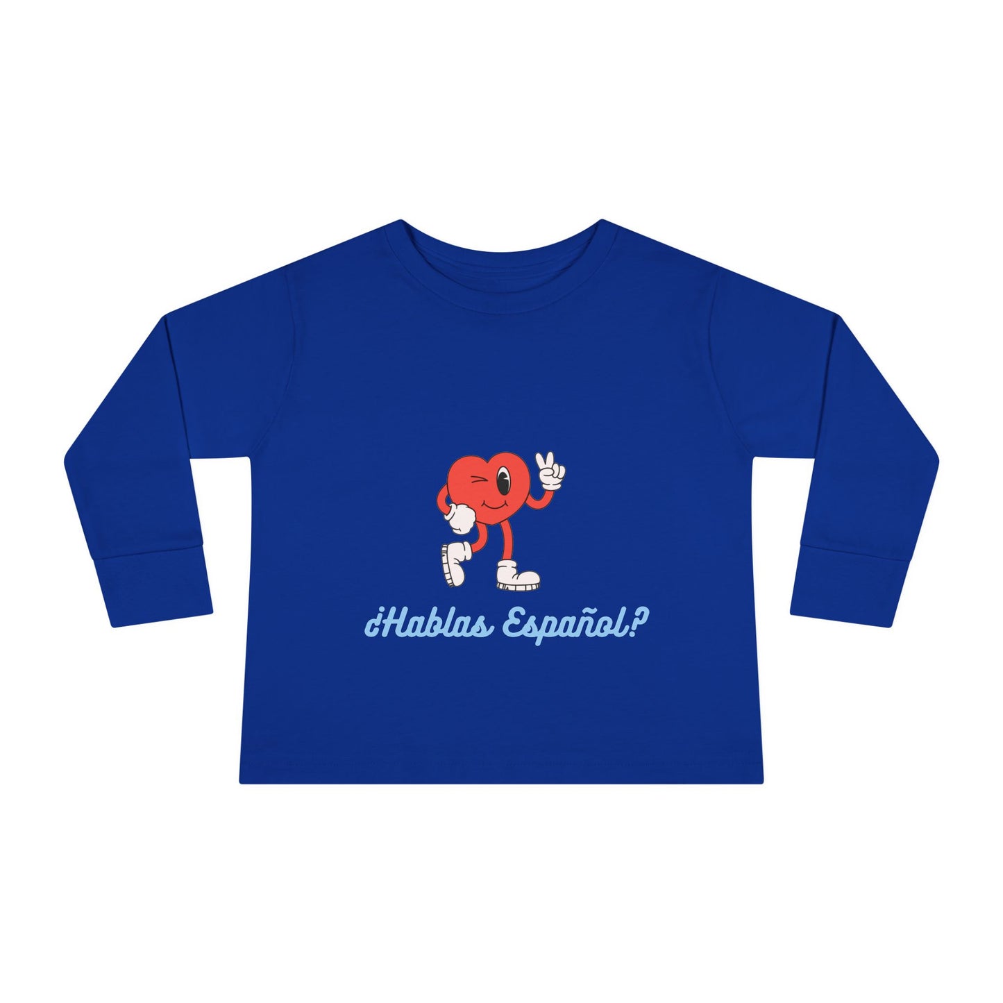 Hablas Español Toddler Long Sleeve Tee