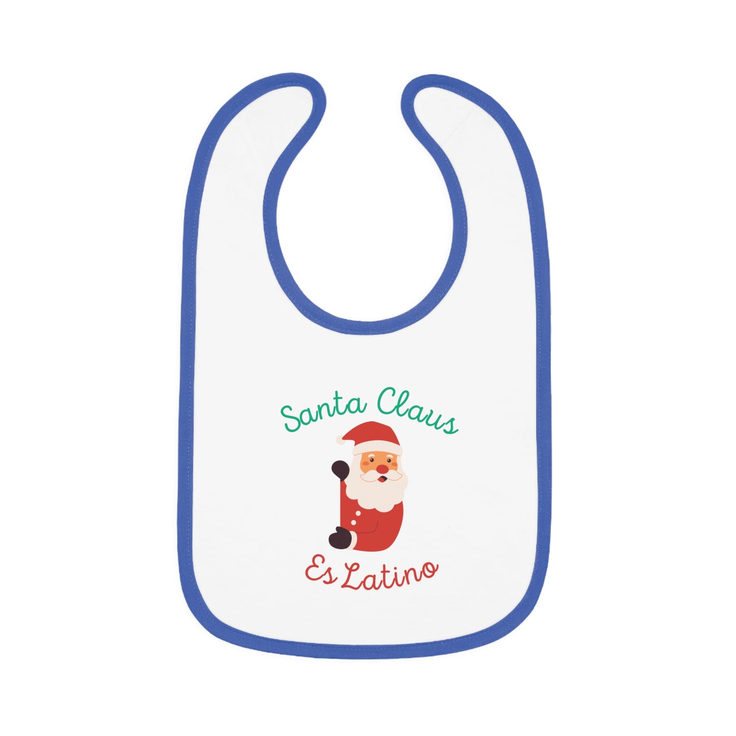 Santa Claus Baby Contrast Trim Jersey Bib