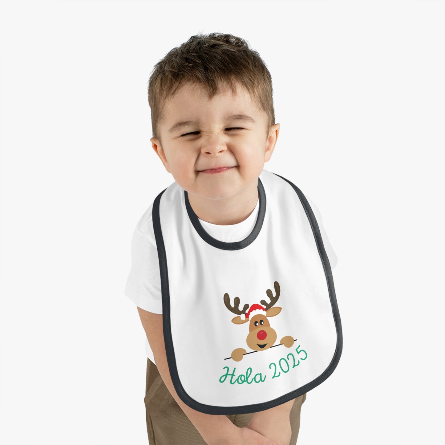 Hola 2025 Baby Contrast Trim Jersey Bib