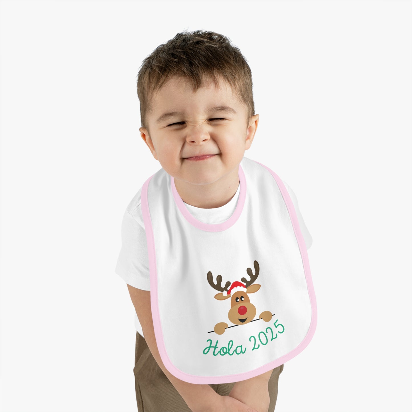 Hola 2025 Baby Contrast Trim Jersey Bib