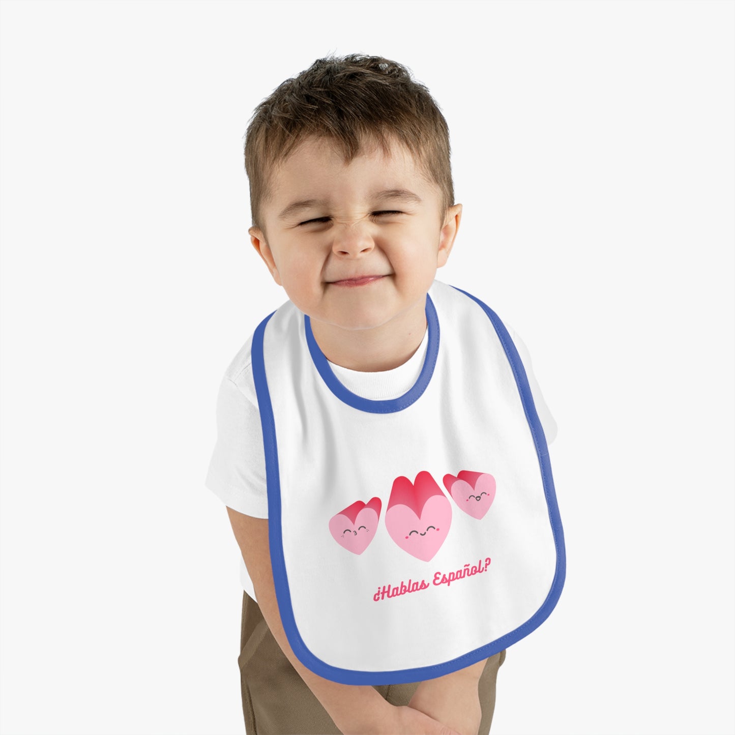 Hablas Baby Contrast Trim Jersey Bib