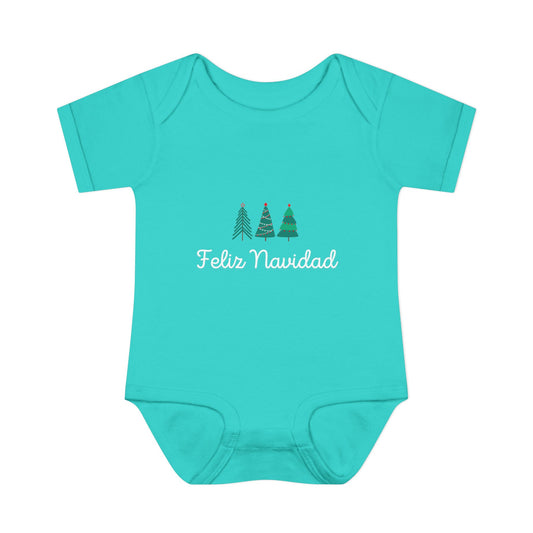 Feliz Navidad Infant Baby Rib Bodysuit