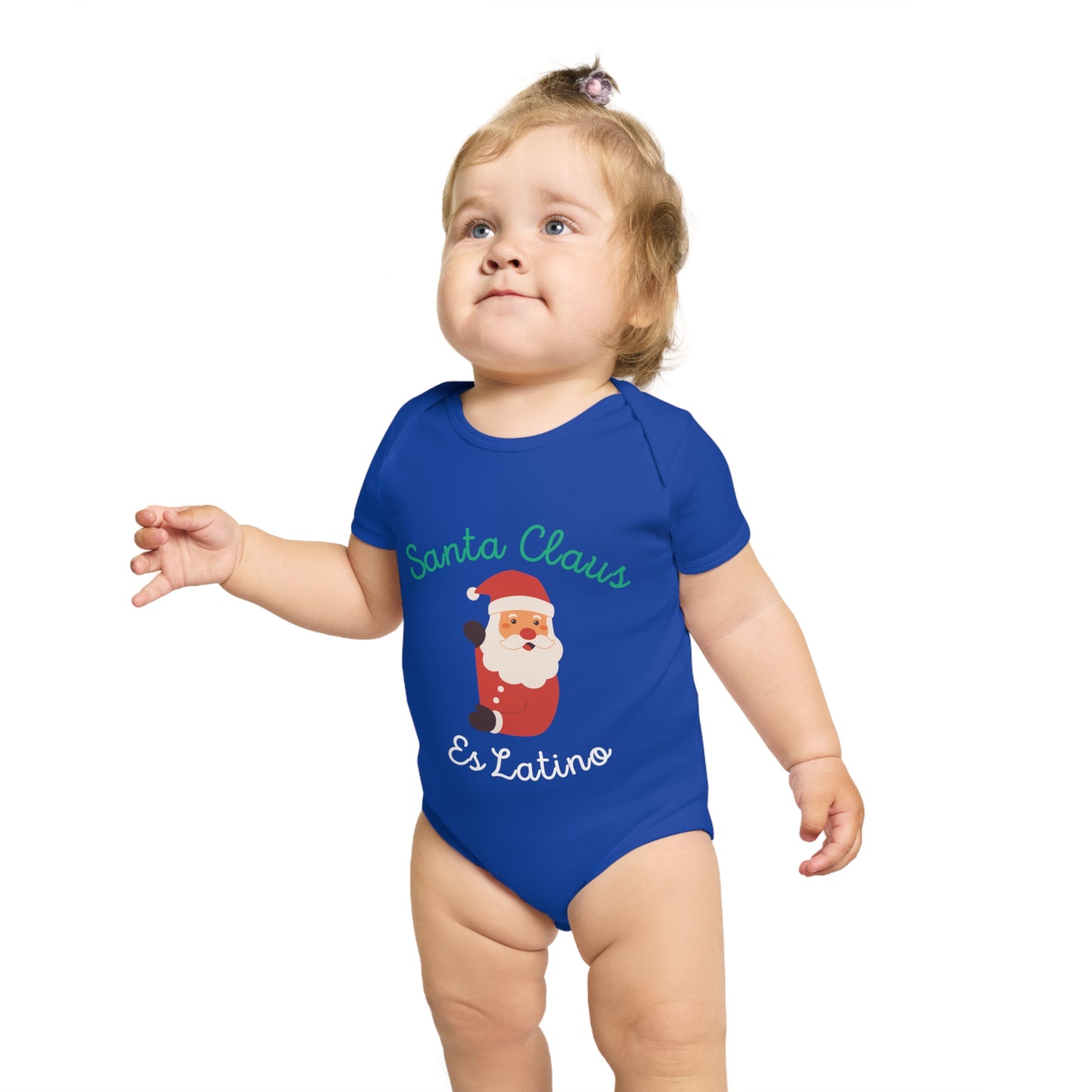 Santa Claus Red Short Sleeve Baby Bodysuit