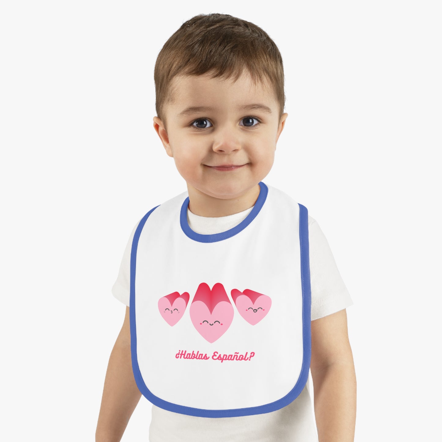 Hablas Baby Contrast Trim Jersey Bib