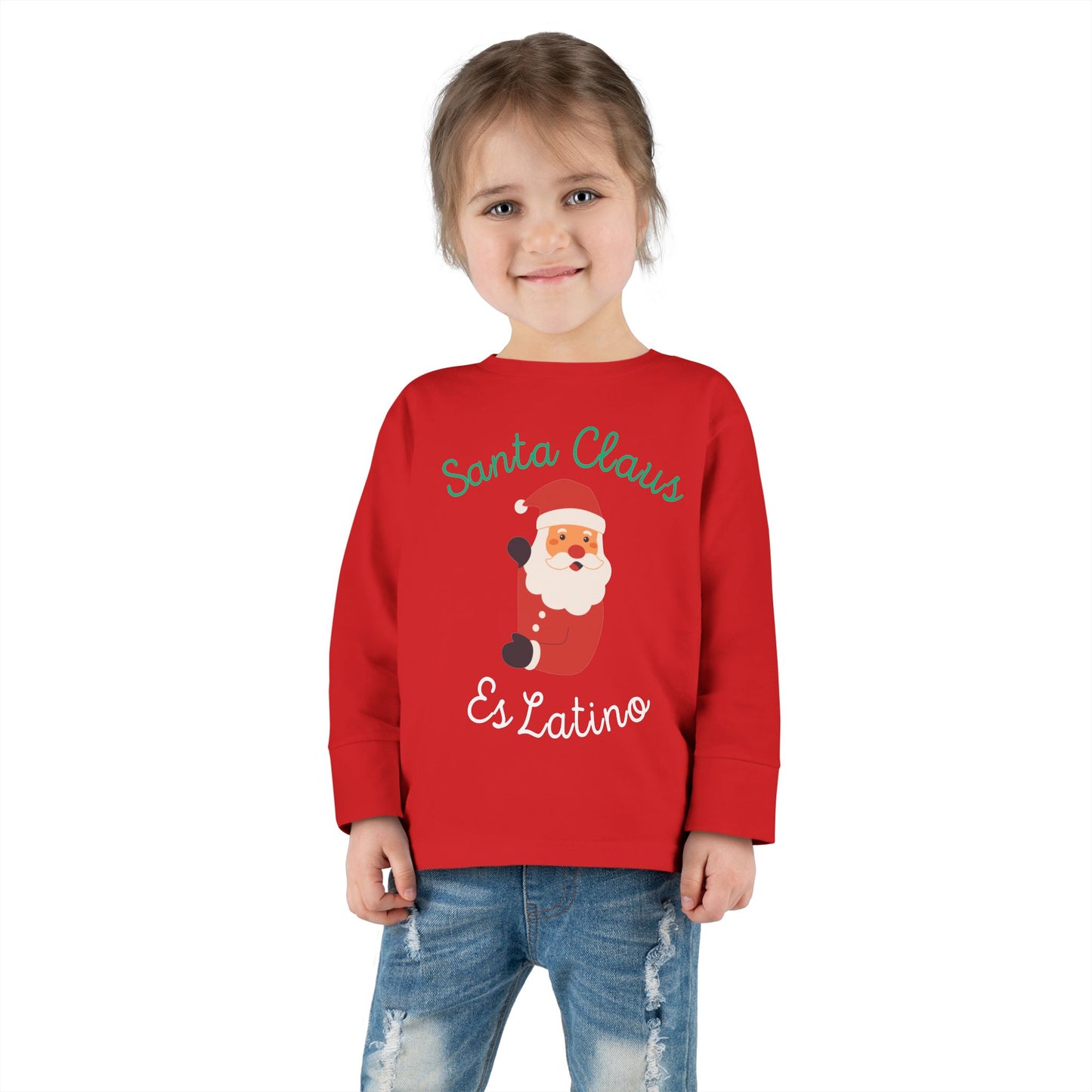 Santa Claus Red Toddler Long Sleeve Tee