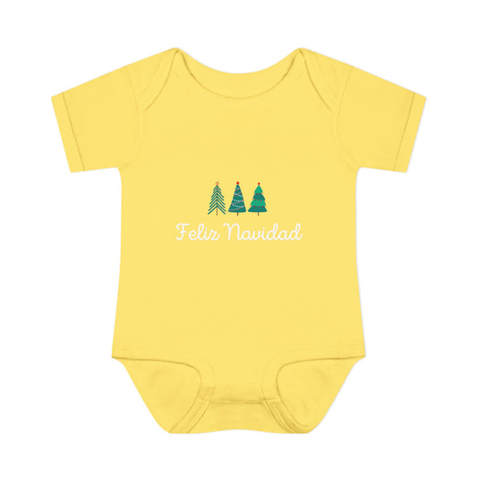 Feliz Navidad Infant Baby Rib Bodysuit
