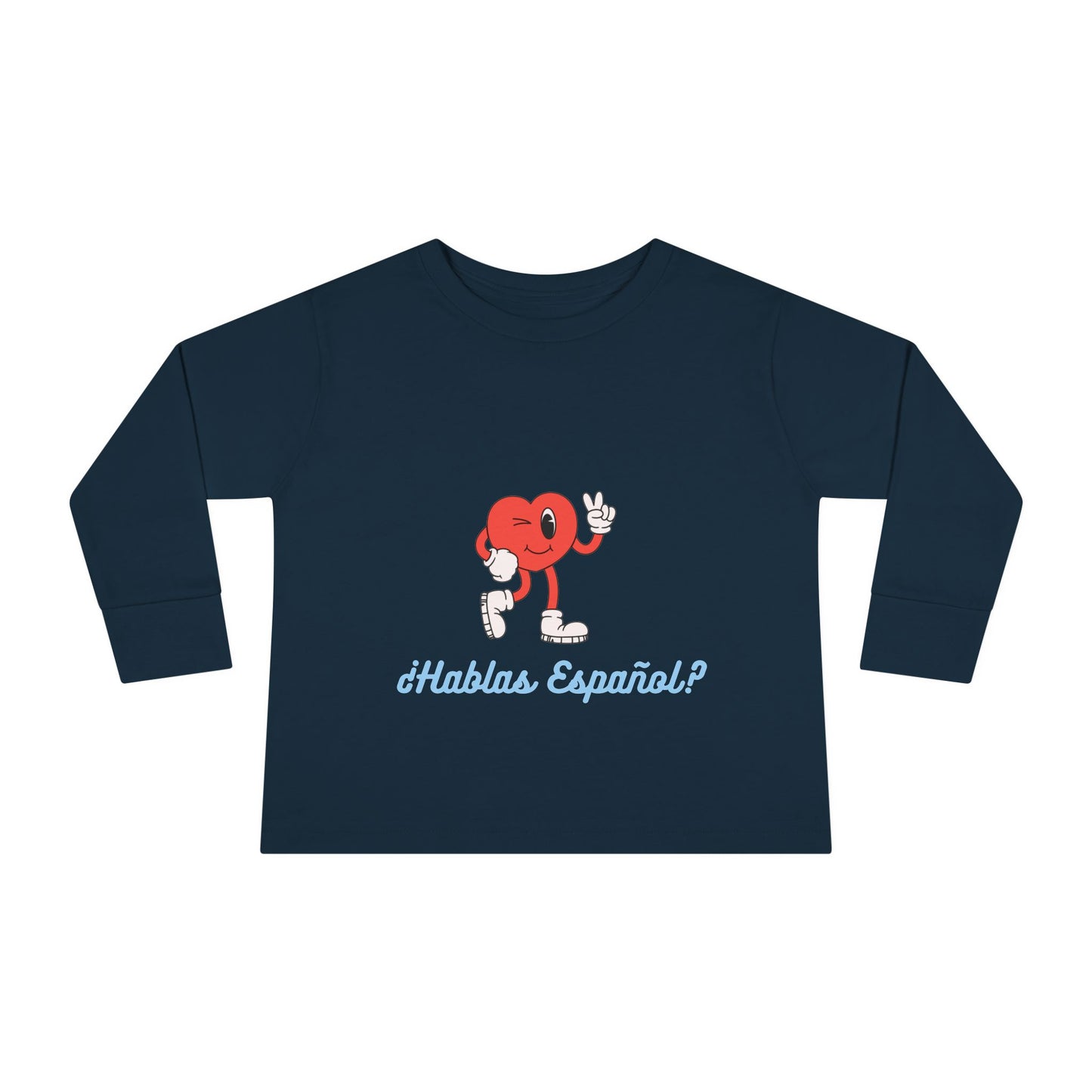 Hablas Español Toddler Long Sleeve Tee