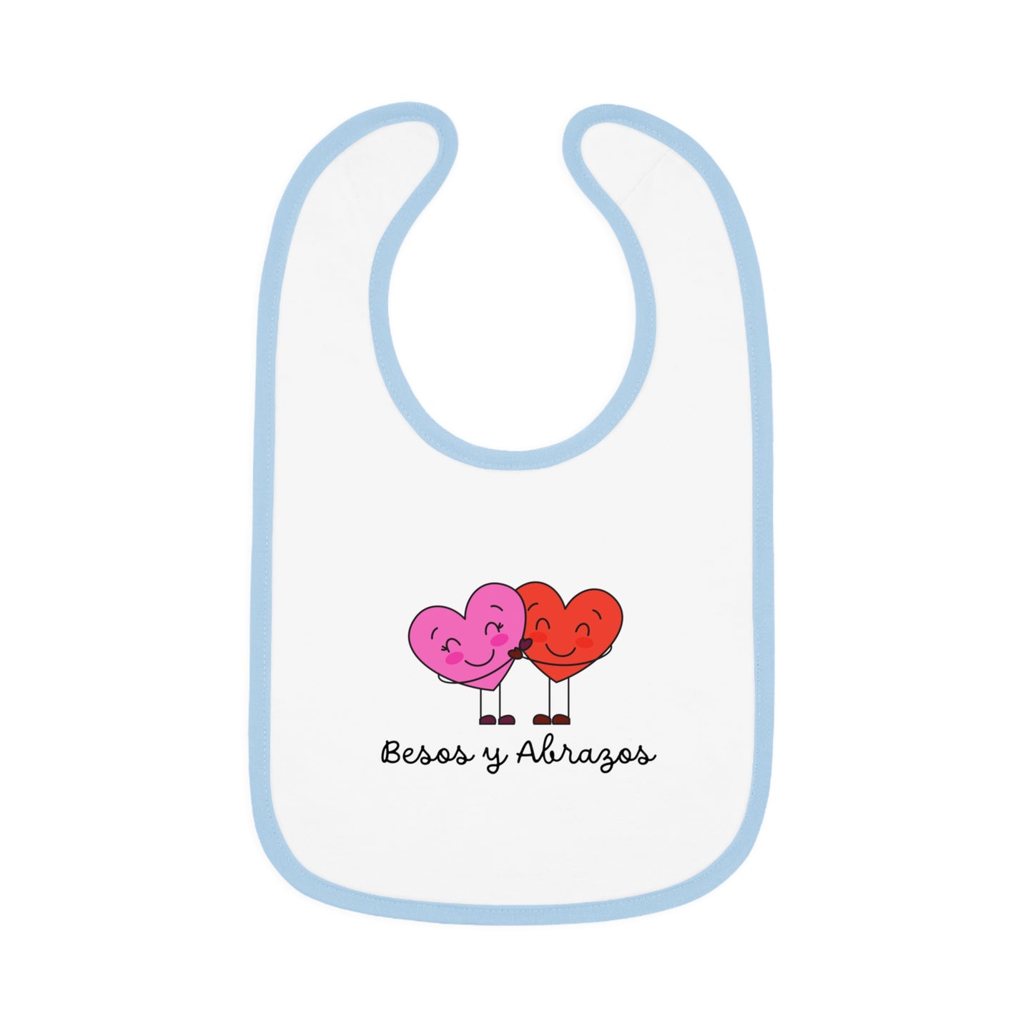 Besos Baby Contrast Trim Jersey Bib