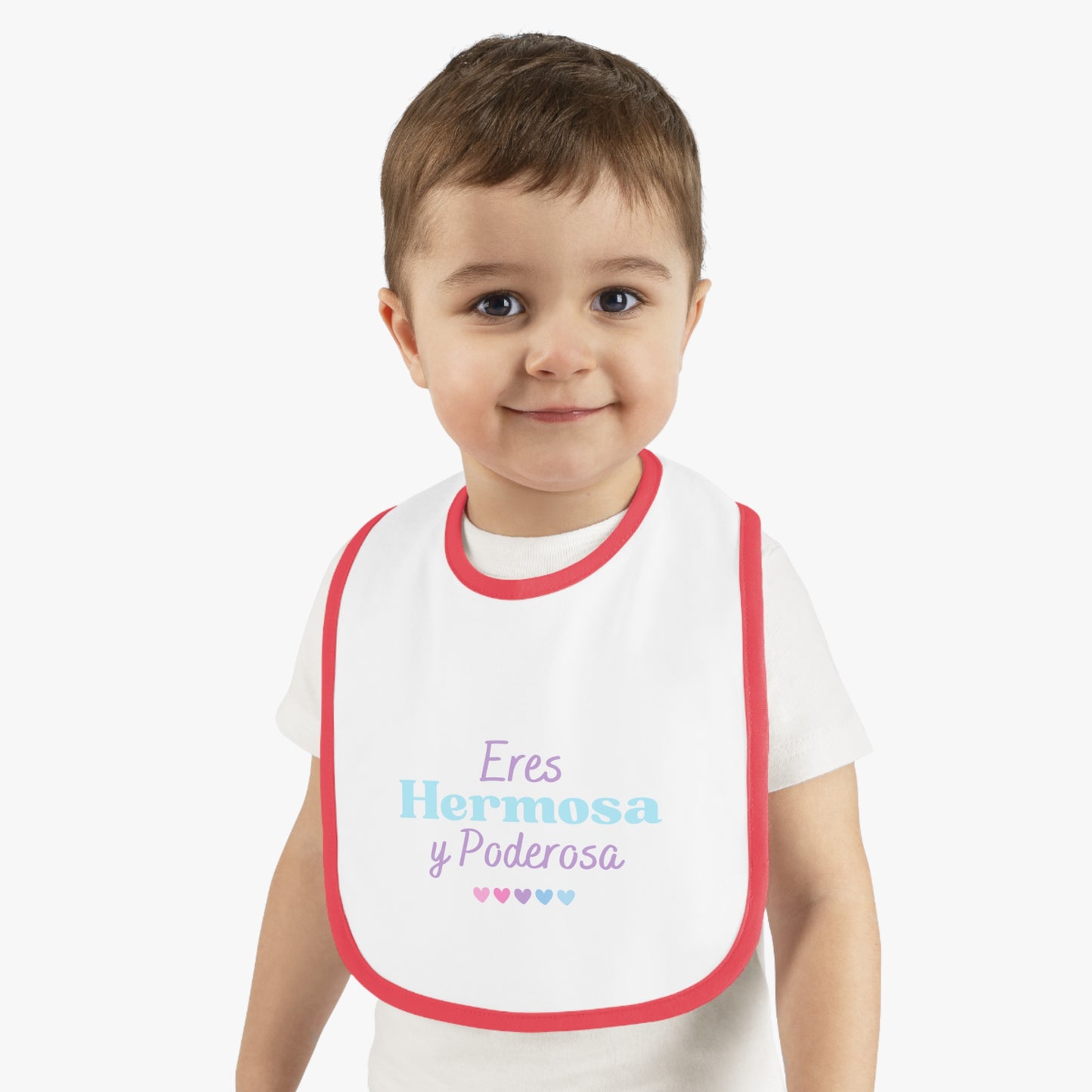 Eres Hermosa Baby Contrast Trim Jersey Bib