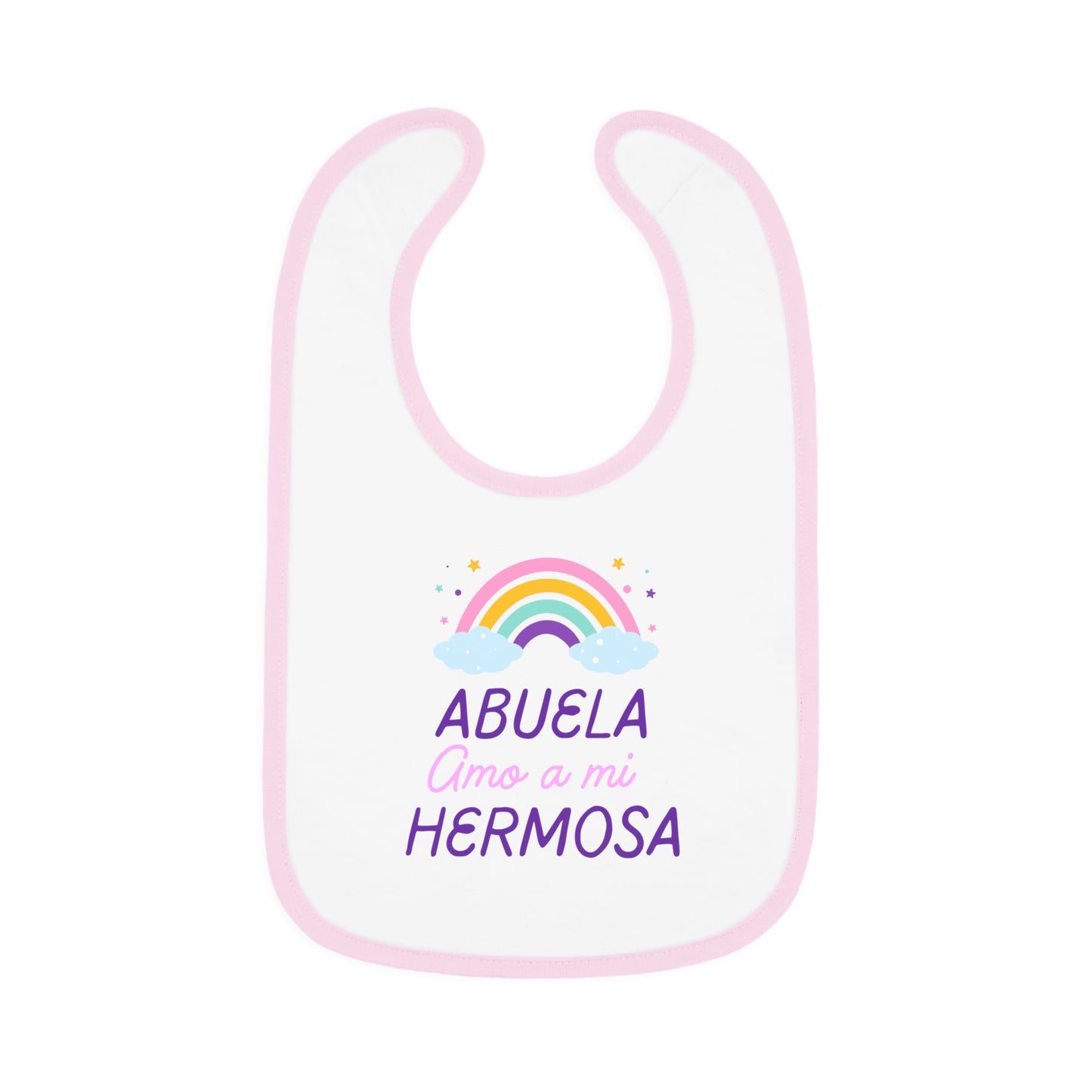 Abuela Baby Contrast Trim Jersey Bib