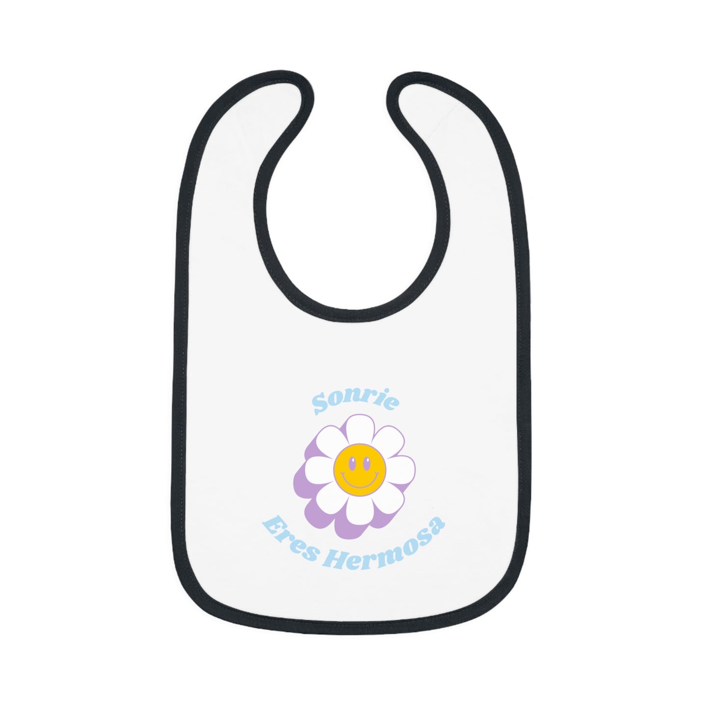 Sonrie Baby Contrast Trim Jersey Bib