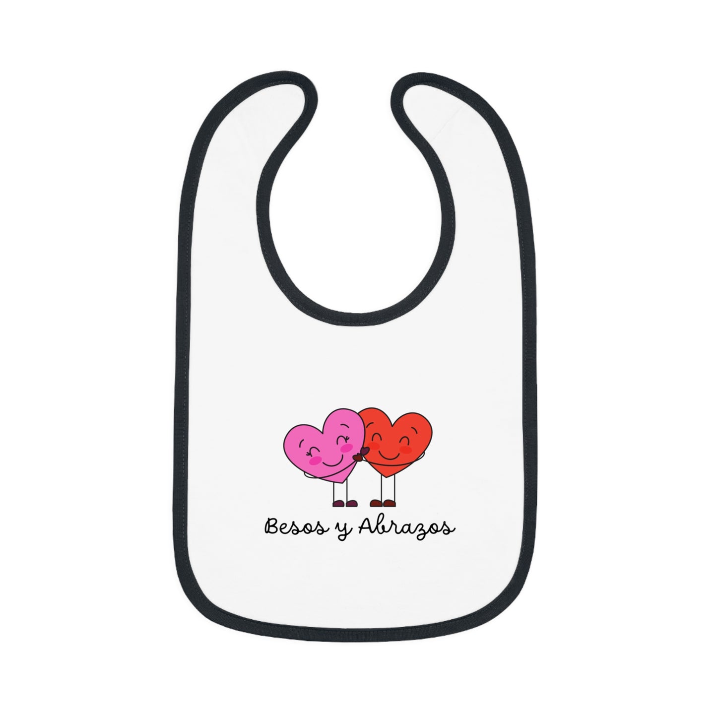 Besos Baby Contrast Trim Jersey Bib