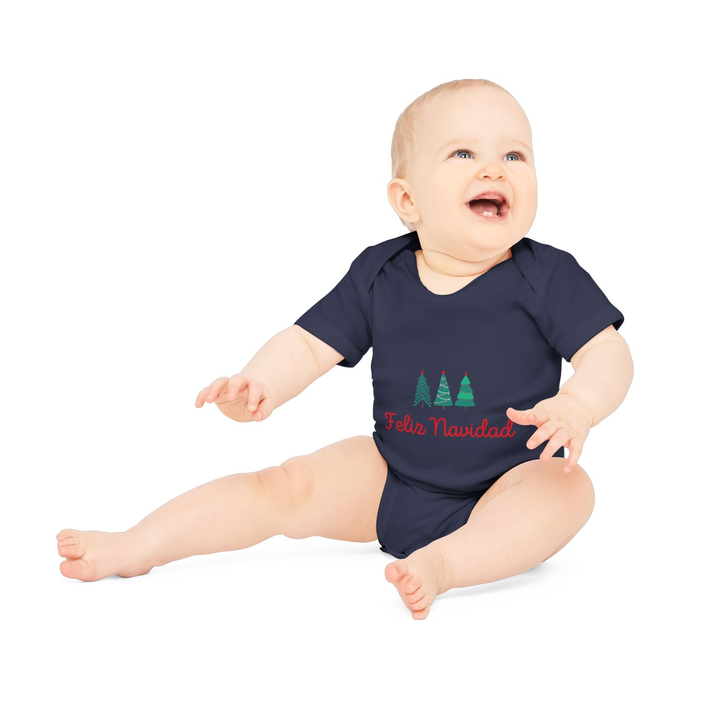 Feliz Navidad Baby Organic Short Sleeve Bodysuit