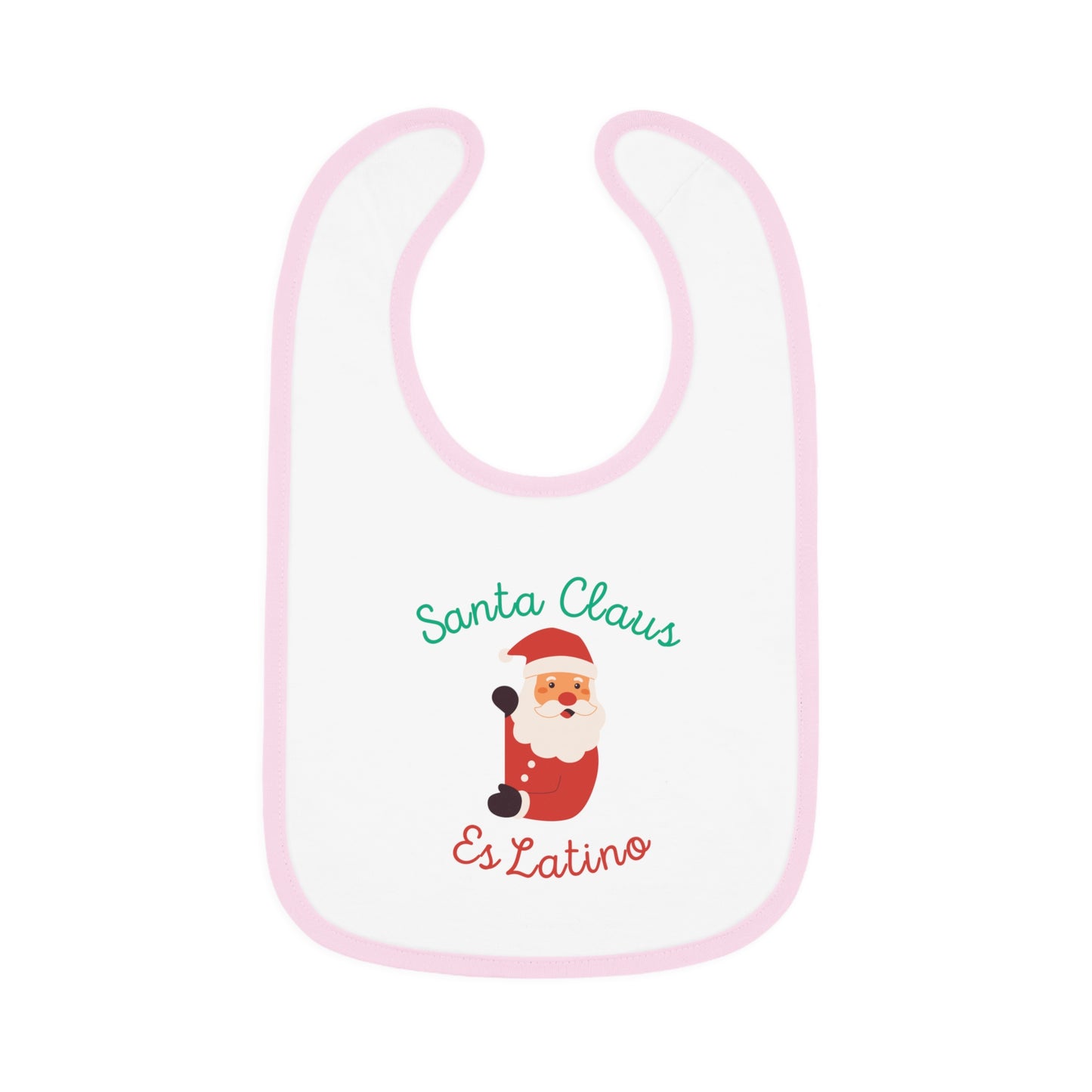 Santa Claus Baby Contrast Trim Jersey Bib