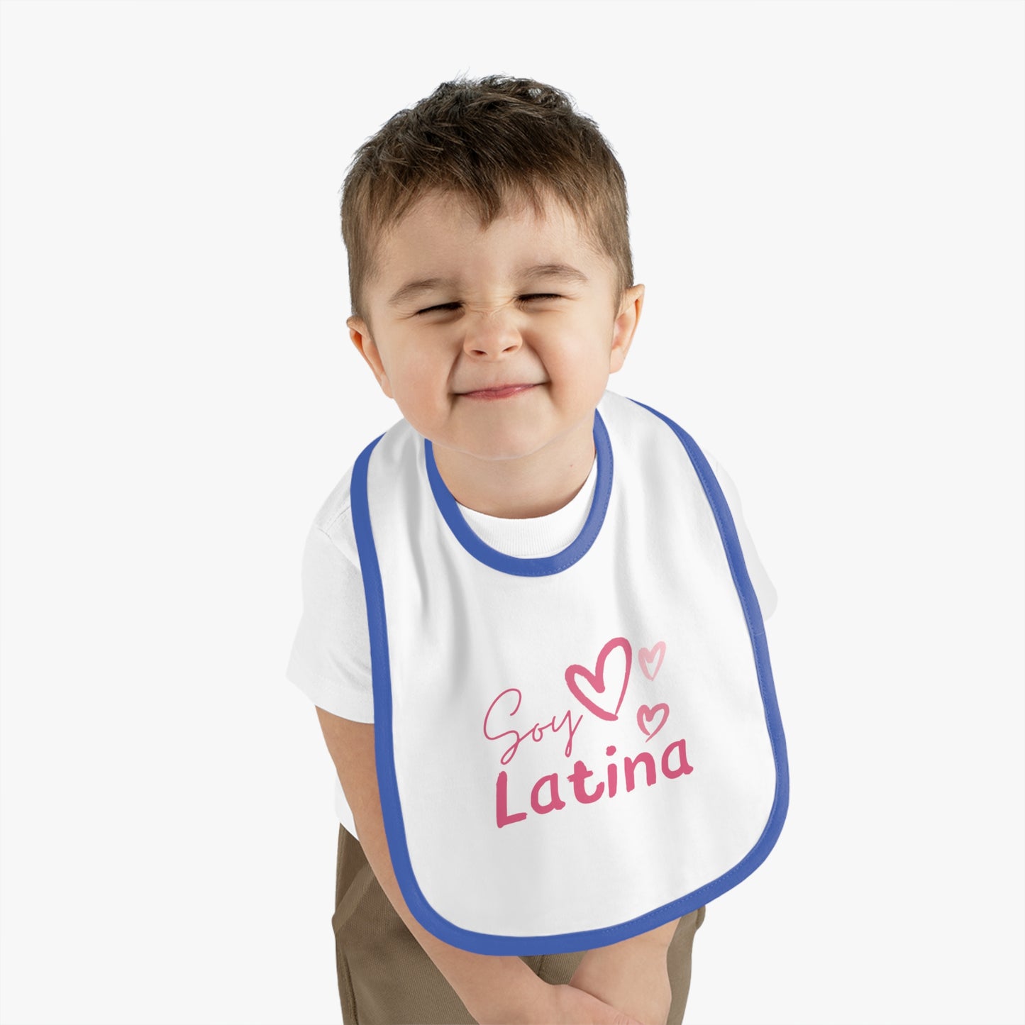 Soy Latina Baby Contrast Trim Jersey Bib