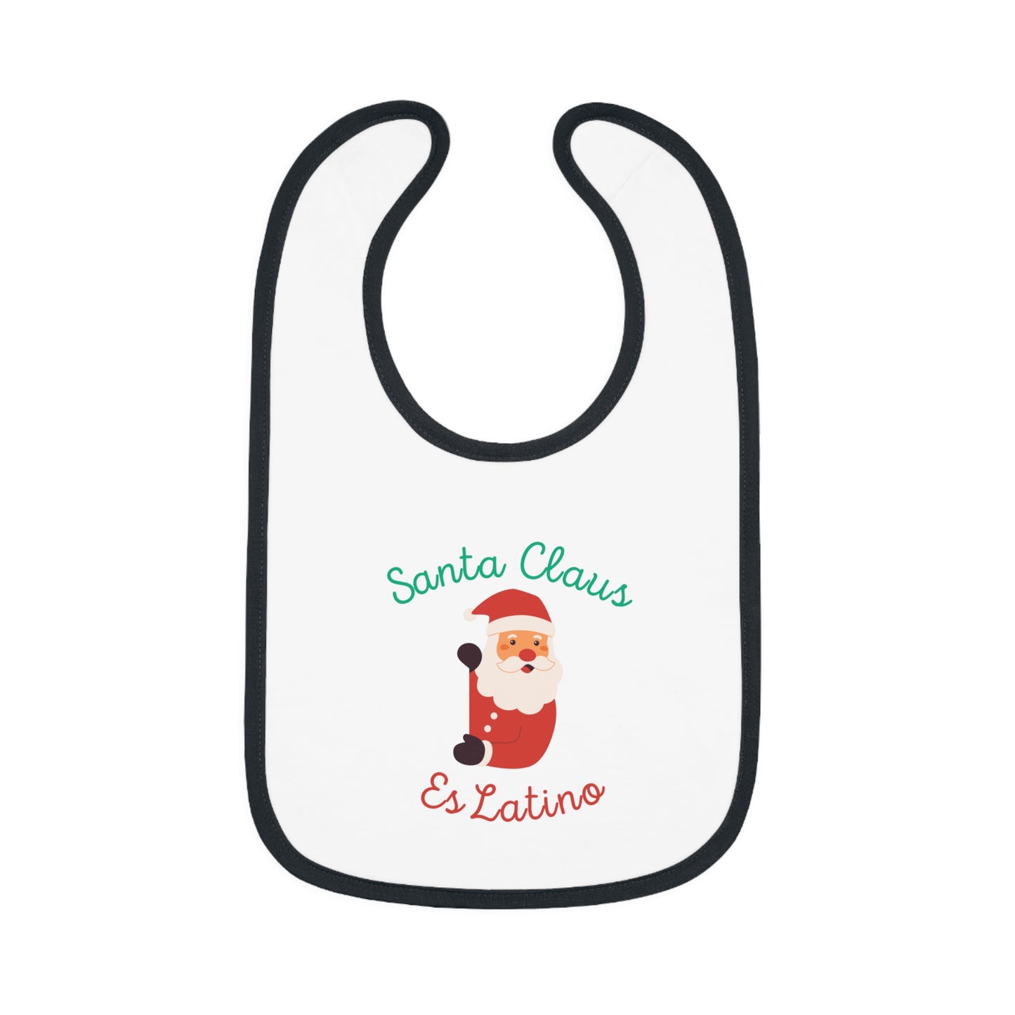 Santa Claus Baby Contrast Trim Jersey Bib