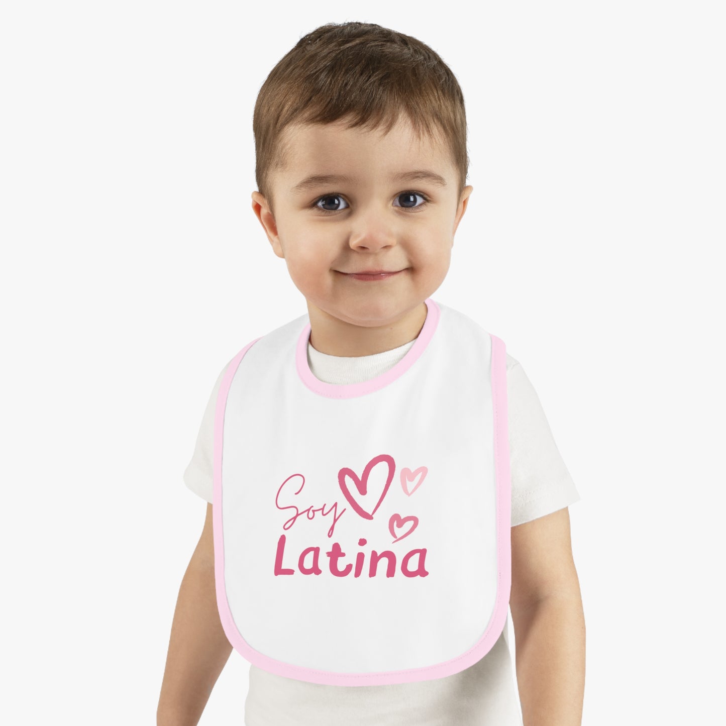 Soy Latina Baby Contrast Trim Jersey Bib