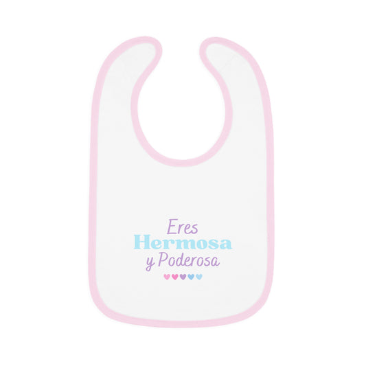 Eres Hermosa Baby Contrast Trim Jersey Bib