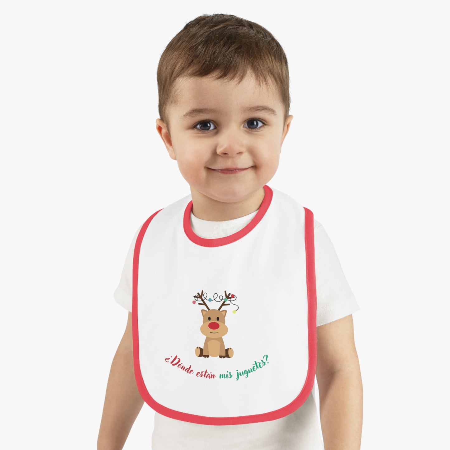 Mis Juguetes Baby Contrast Trim Jersey Bib