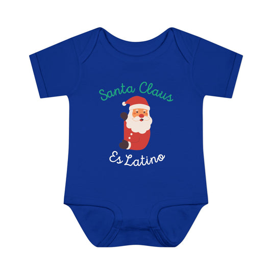 Santa Claus Red Infant Baby Rib Bodysuit
