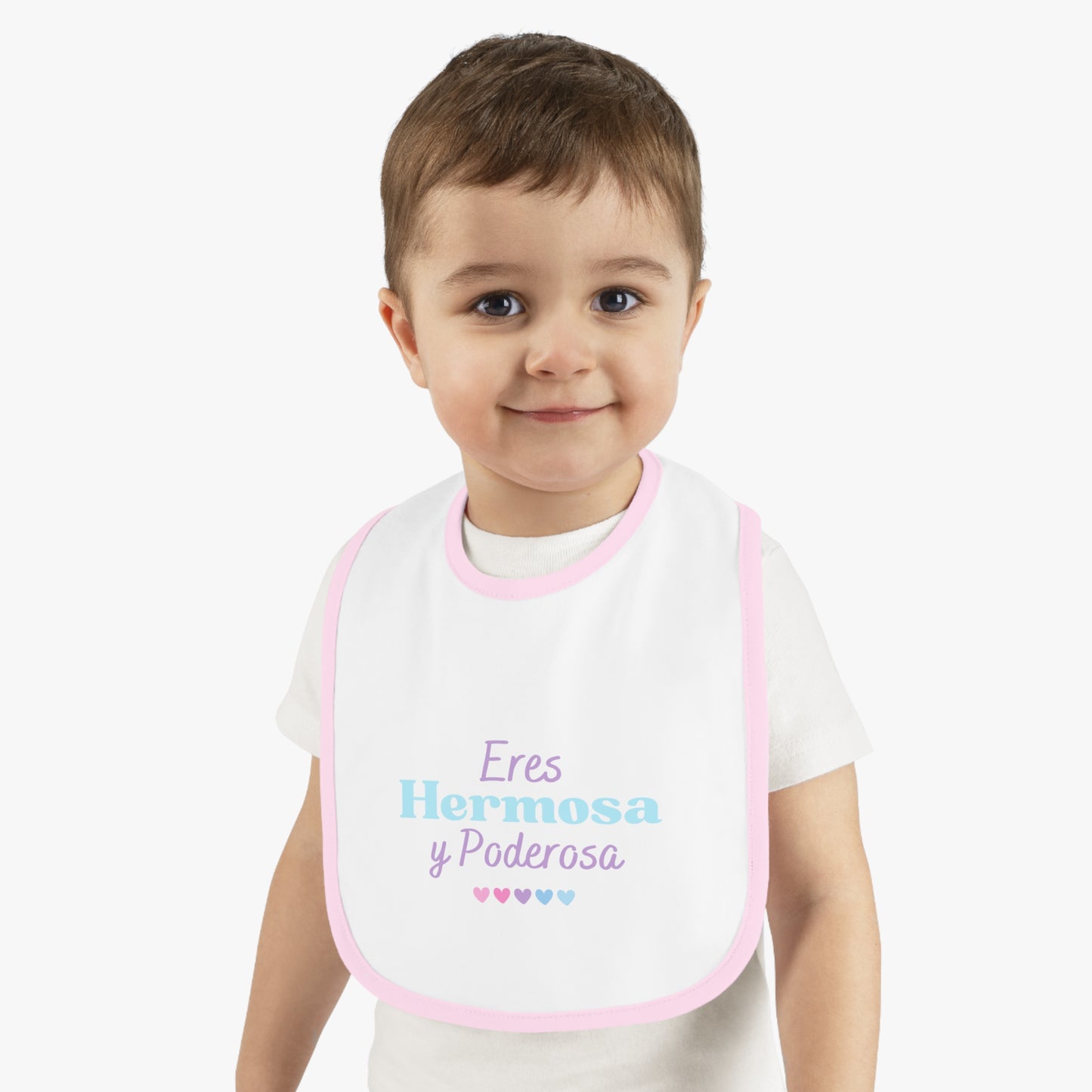Eres Hermosa Baby Contrast Trim Jersey Bib