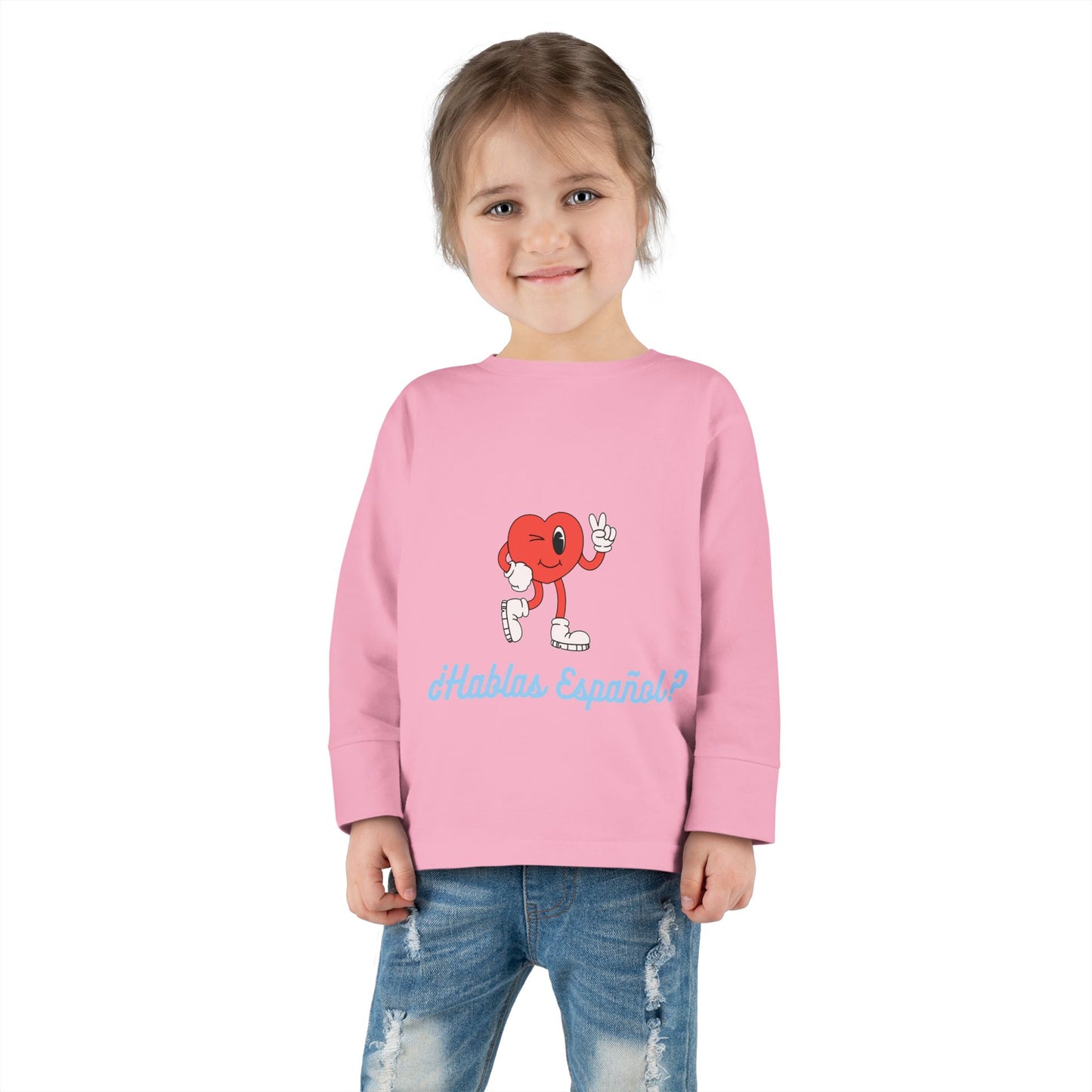 Hablas Español Toddler Long Sleeve Tee