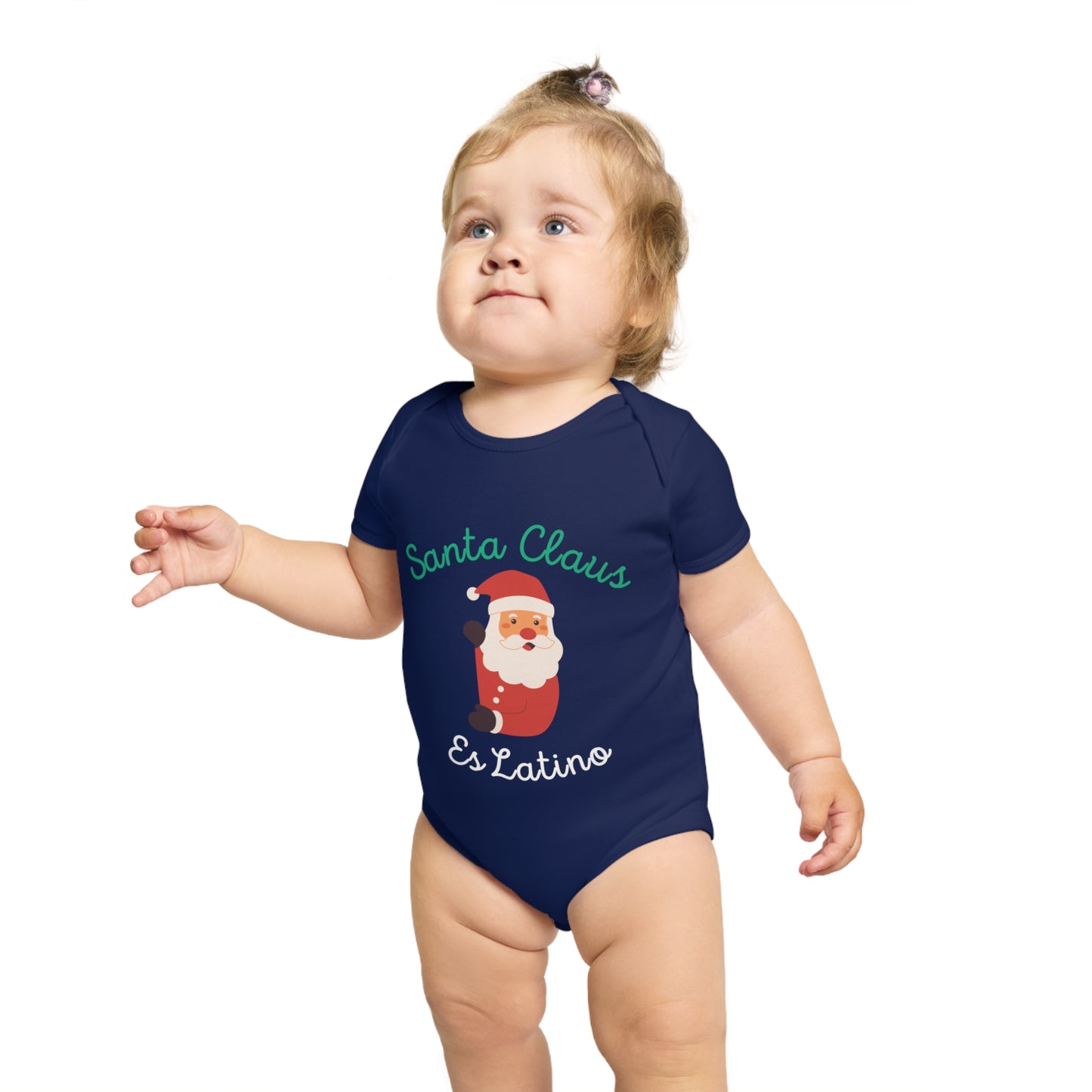 Santa Claus Red Short Sleeve Baby Bodysuit