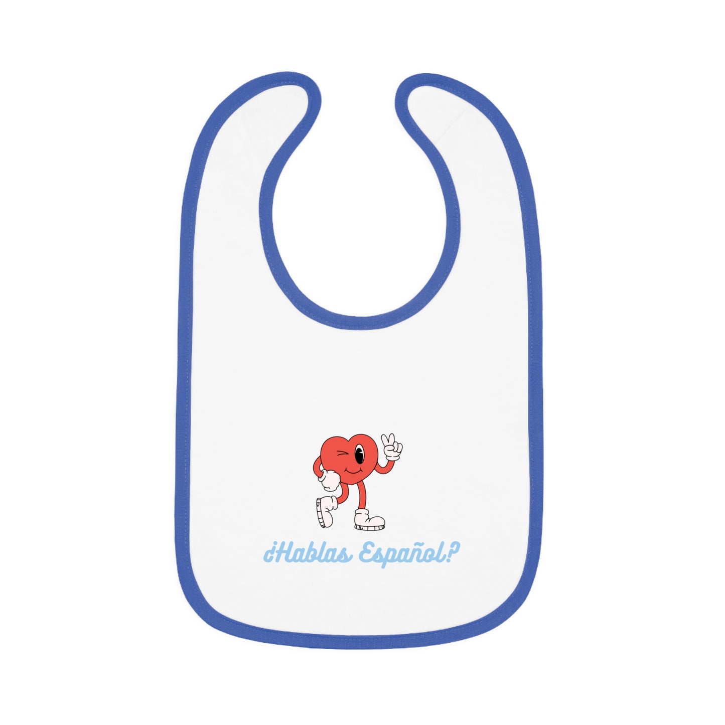 Hablas Español Baby Contrast Trim Jersey Bib