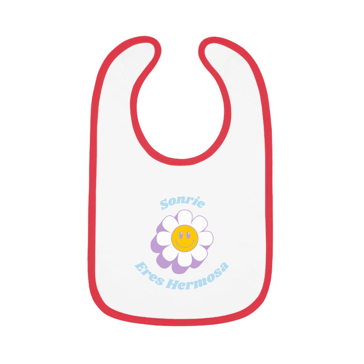 Sonrie Baby Contrast Trim Jersey Bib