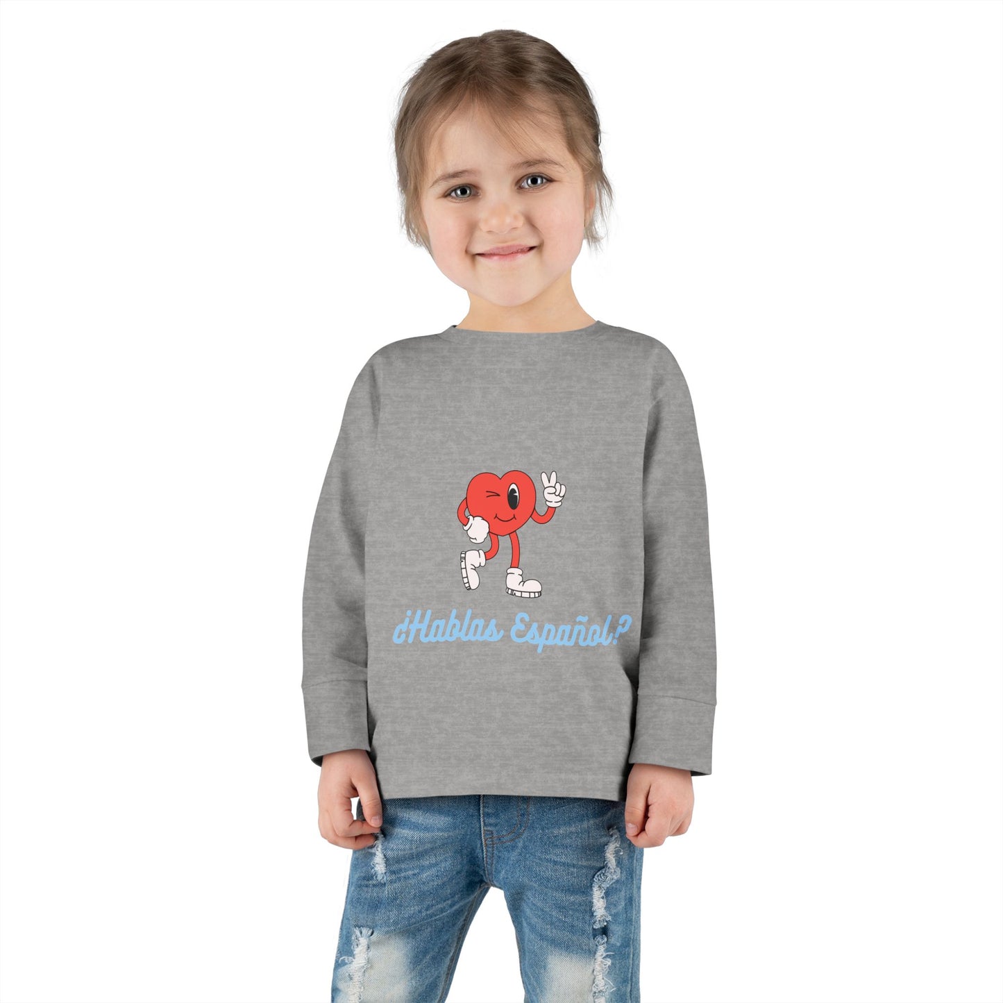 Hablas Español Toddler Long Sleeve Tee