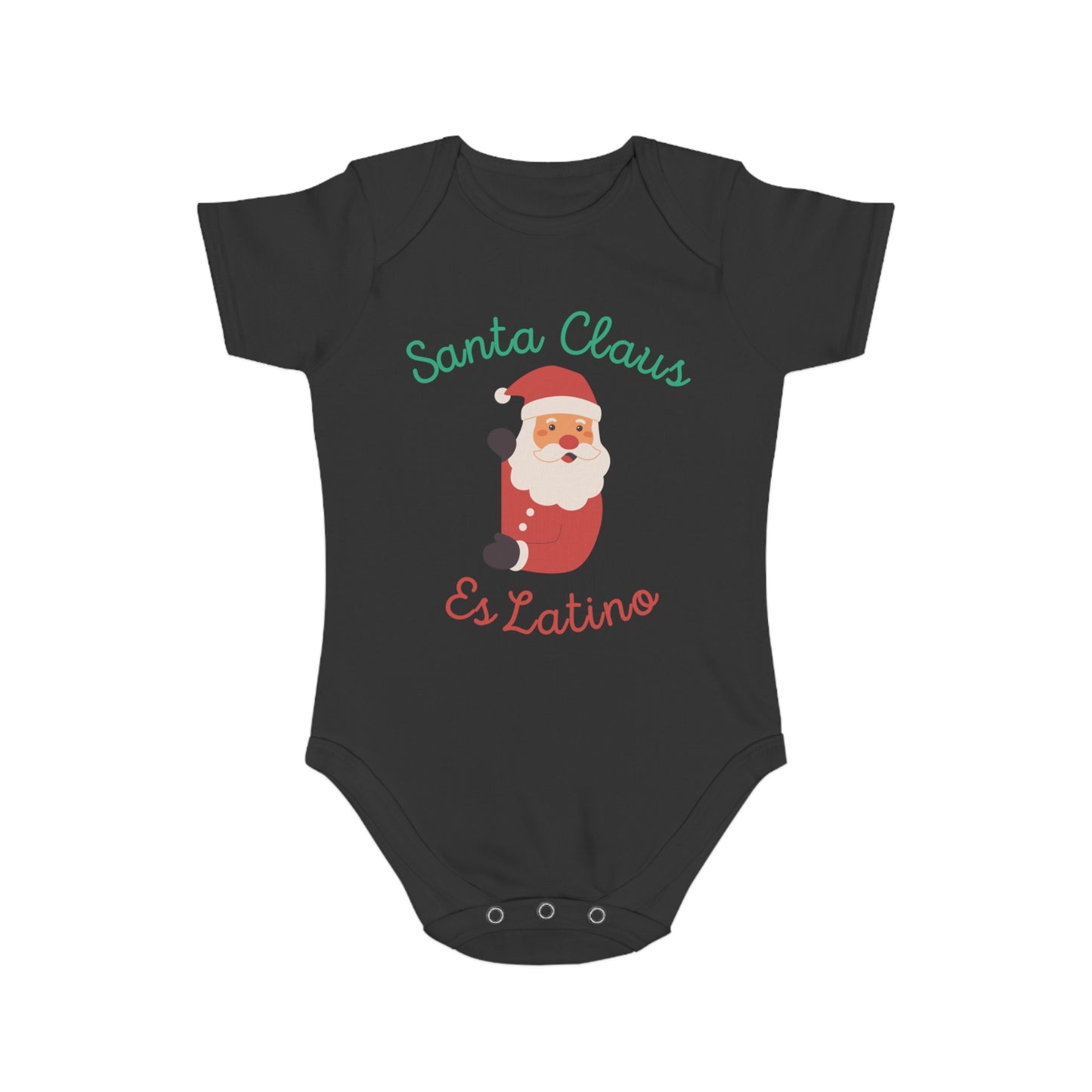 Santa Claus Short Sleeve Baby Bodysuit