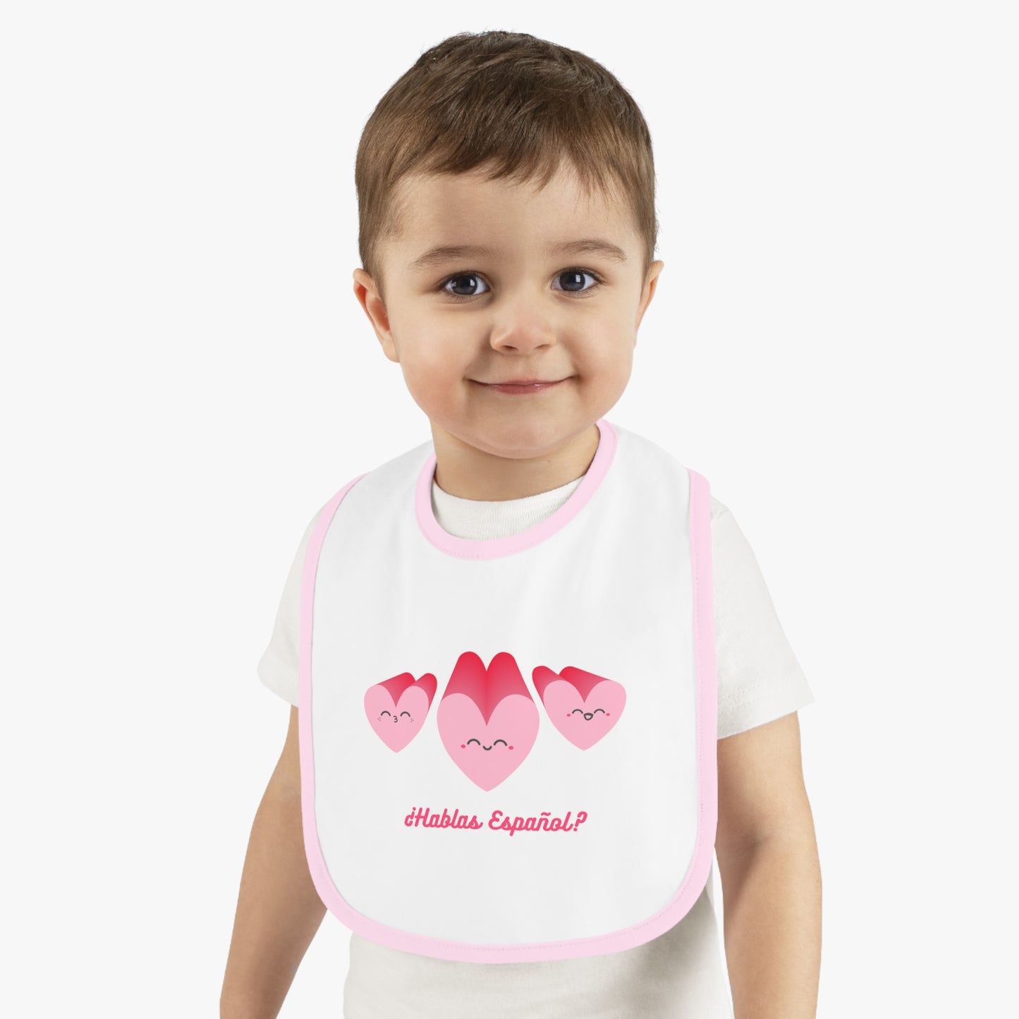 Hablas Baby Contrast Trim Jersey Bib