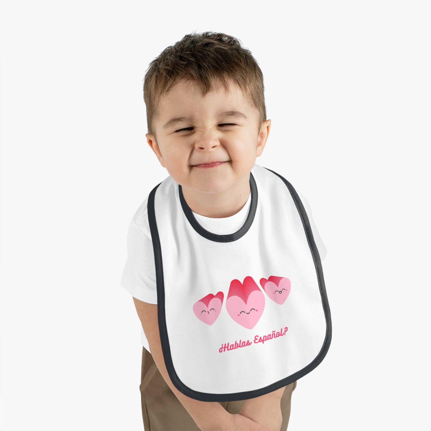Hablas Baby Contrast Trim Jersey Bib