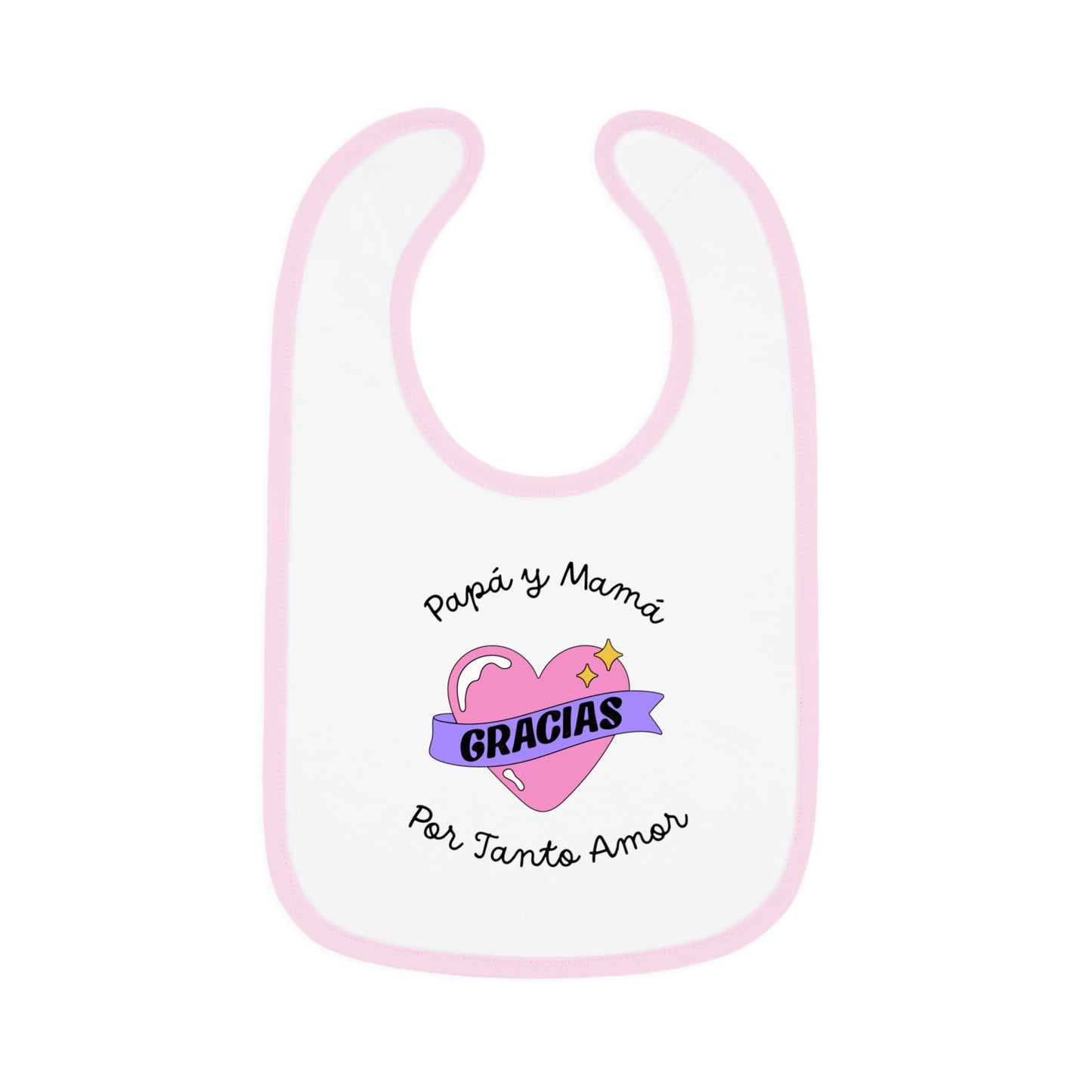 Gracias Baby Contrast Trim Jersey Bib