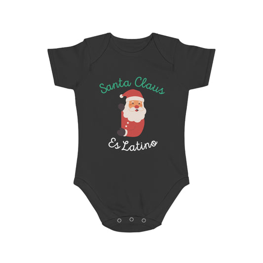 Santa Claus Red Short Sleeve Baby Bodysuit