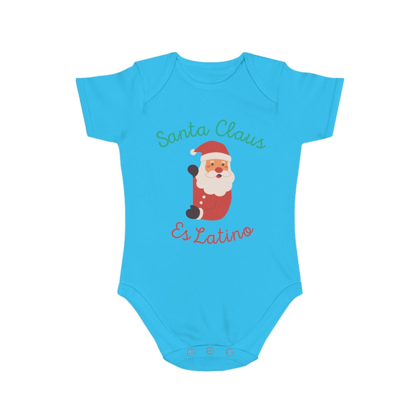 Santa Claus Short Sleeve Baby Bodysuit